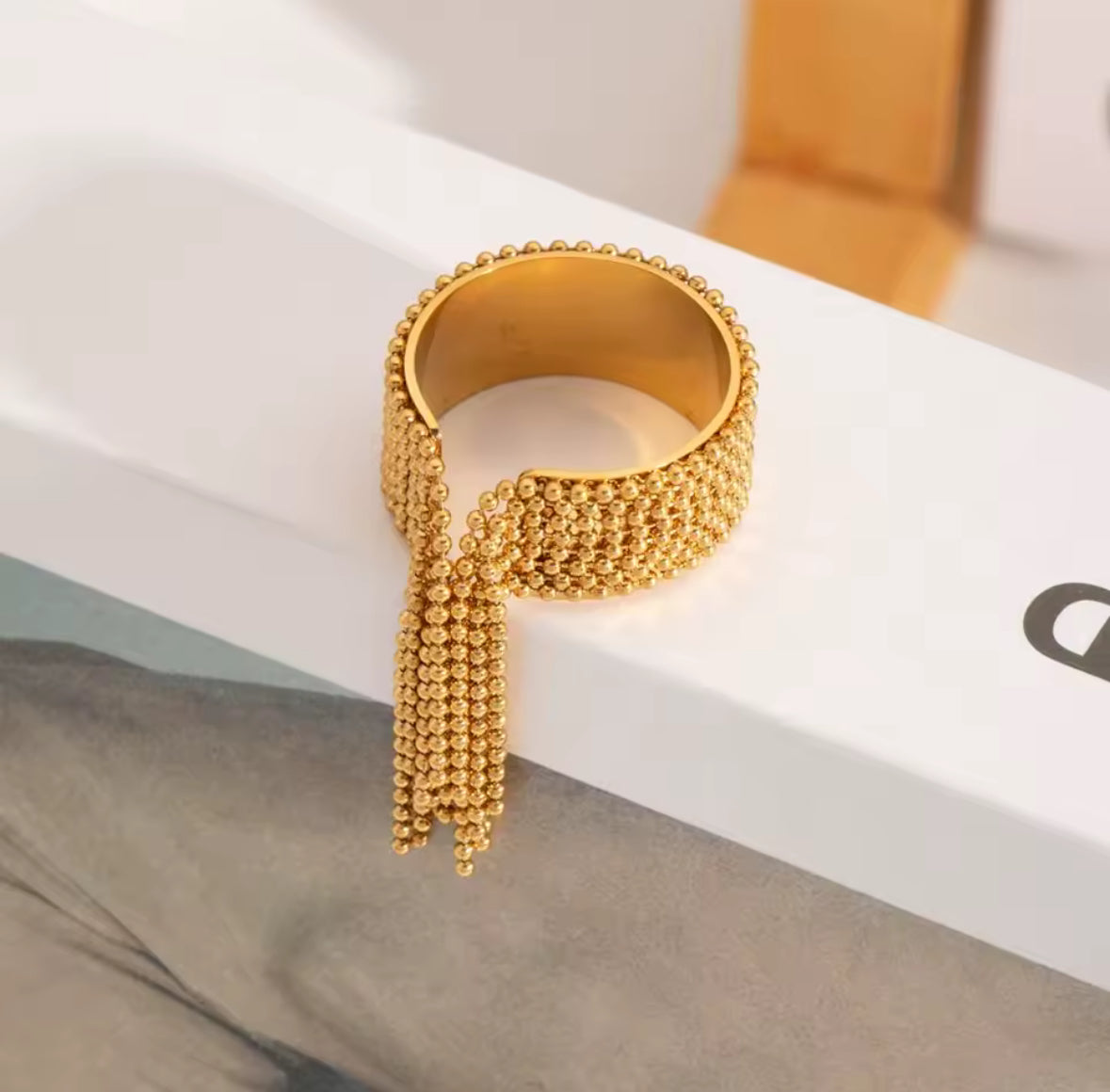 Stainless Steel Dangly Ring